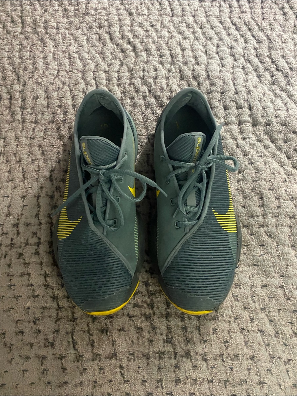 Nike Superrep Green Athletic Sneakers with Yellow Accents